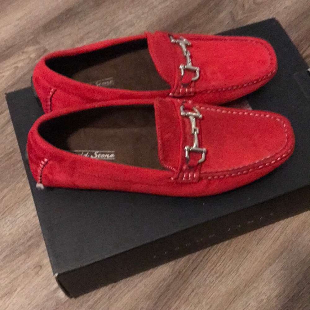 Red dress shoe